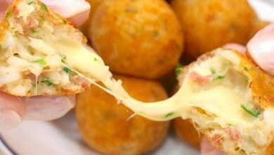 Bolinho de arroz com queijo simples