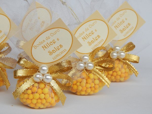 lembrança bodas de ouro sache sagu lembrança bodas de ouro sache sagu