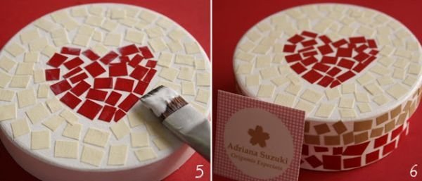 passo a passo mosaico de papel