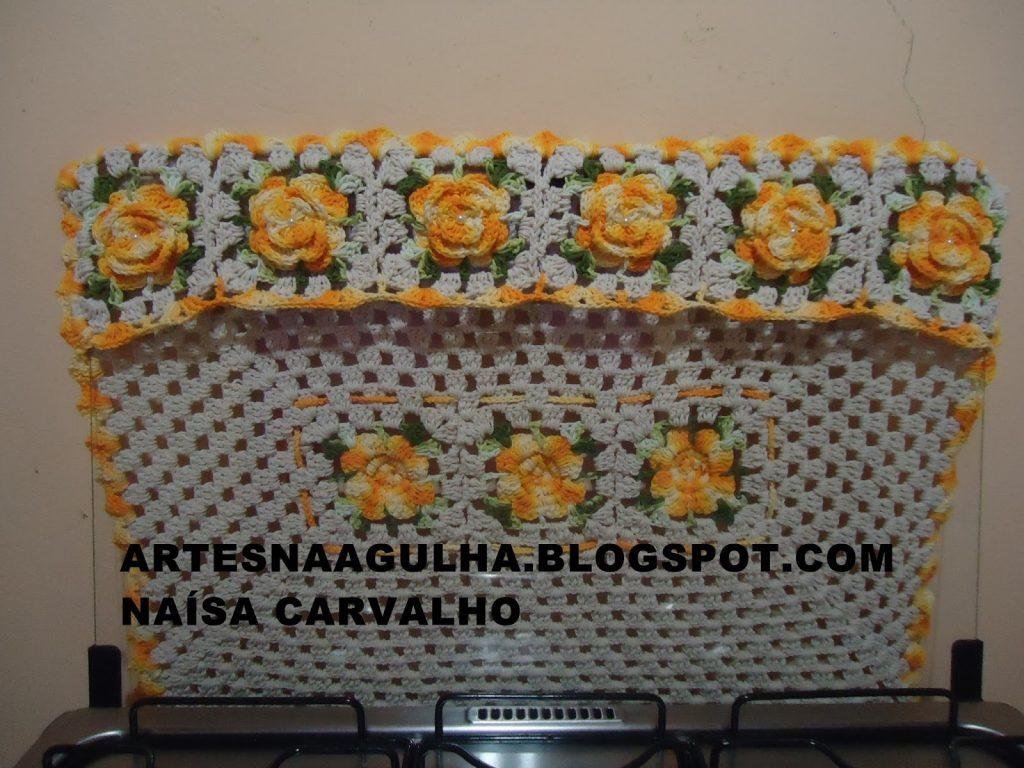 Capa de Fogão de Crochê