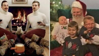 14 Pessoas criativas até demais na hora de mandar cartões de natal