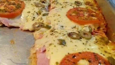 como fazer pizza de pão de forma