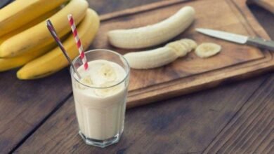 Bebida de banana para queimar gordura