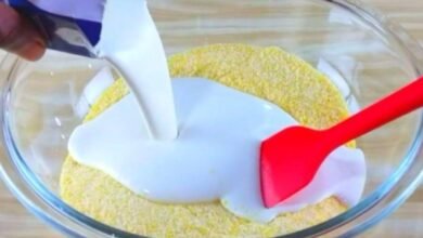 Bolo de Flocão de Milho com Creme de Leite