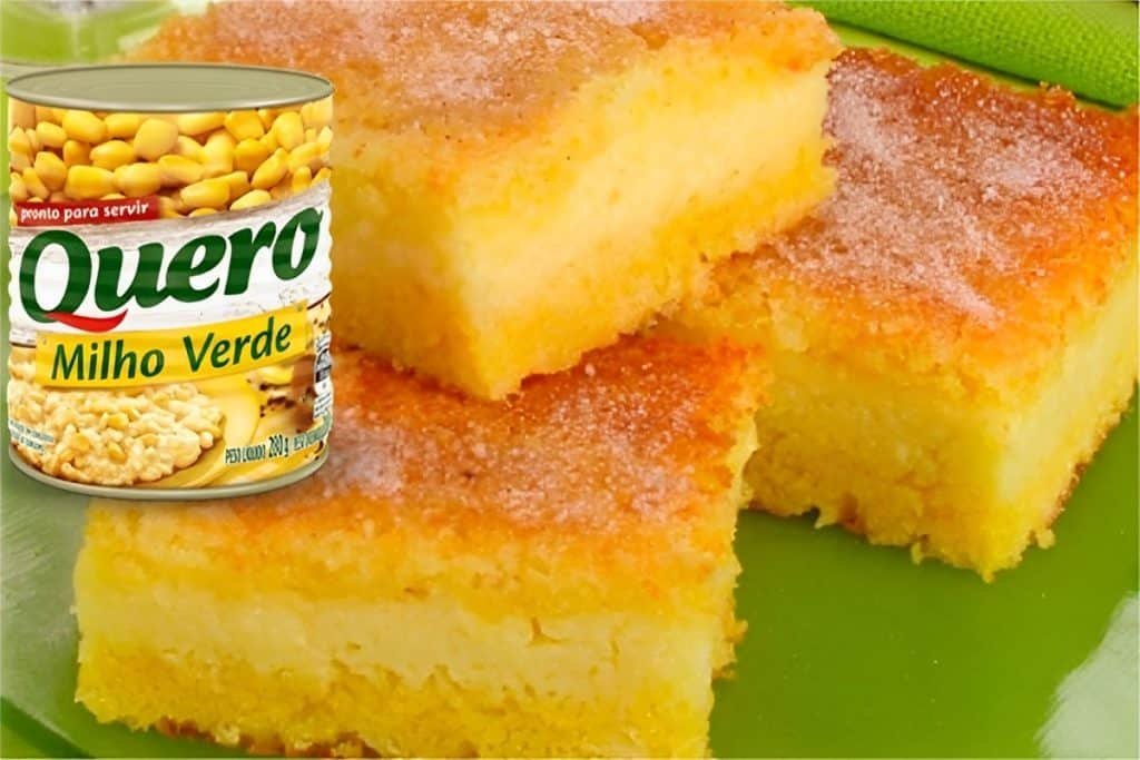 Bolo de Milho cremoso com milho de latinha