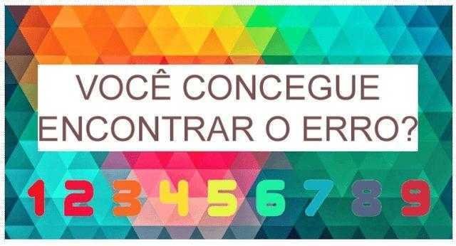 É um teste simples, mas a maioria das pessoas não conseguem encontrar o erro!
