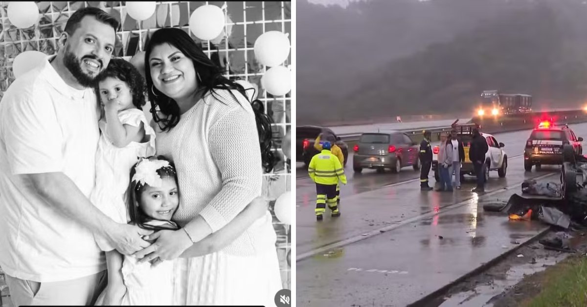 Familia morre em colisao contra carreta a caminho de celebracao