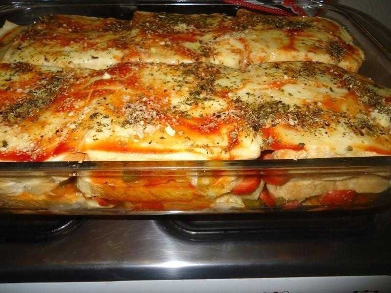Lanche Delicioso de Cachorro quente de Forno d