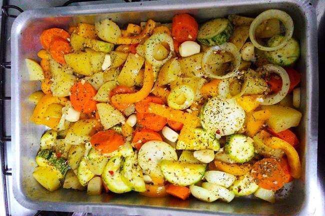 Receita de Legumes Assados no Forno