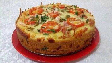 Torta de Liquidificador de Queijo e Presunto