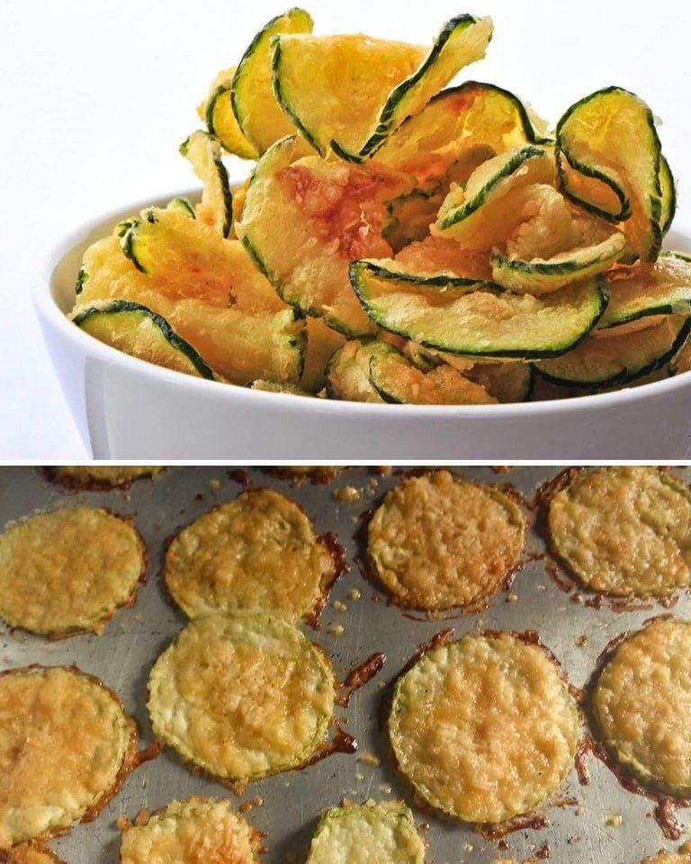Chips de Abobrinha com parmesão