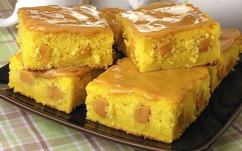 comom fazer bolo de milho com doce de leite