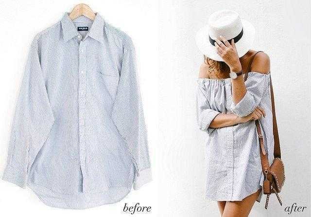 como transformar camisa masculina em vestido ombro a ombro Como transformar camisa masculina em vestido ombro a ombro
