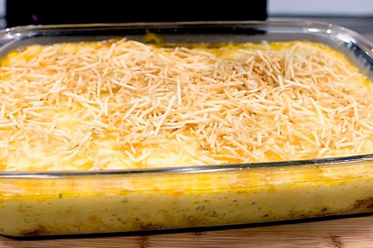 Frango gratinado com creme de milho um perfeito almoço de domingo para você e sua família