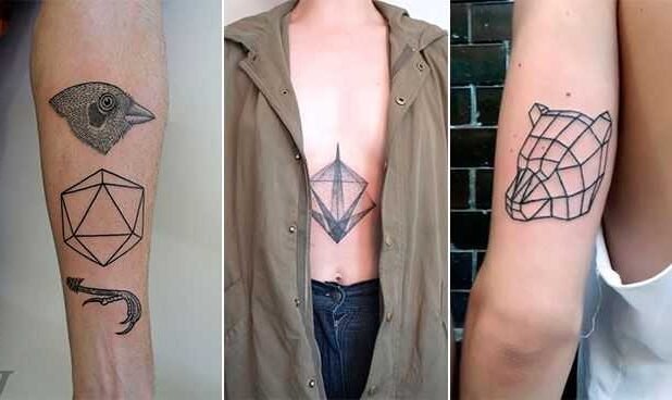 Lindas tatuagens geométricas para você se inspirar
