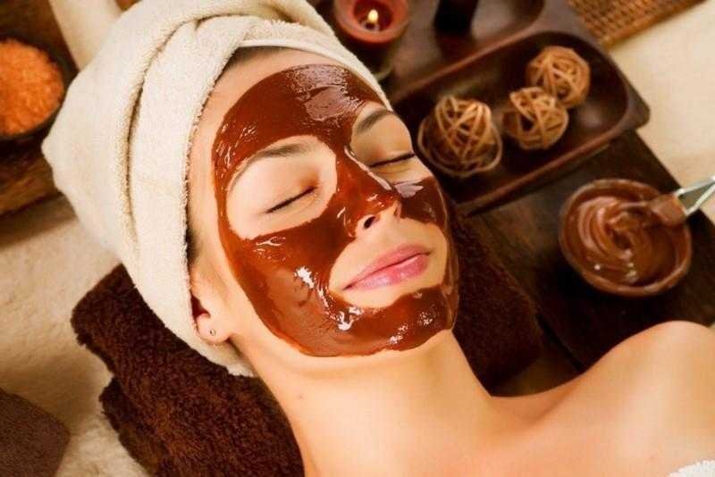 Máscara caseira de chocolate