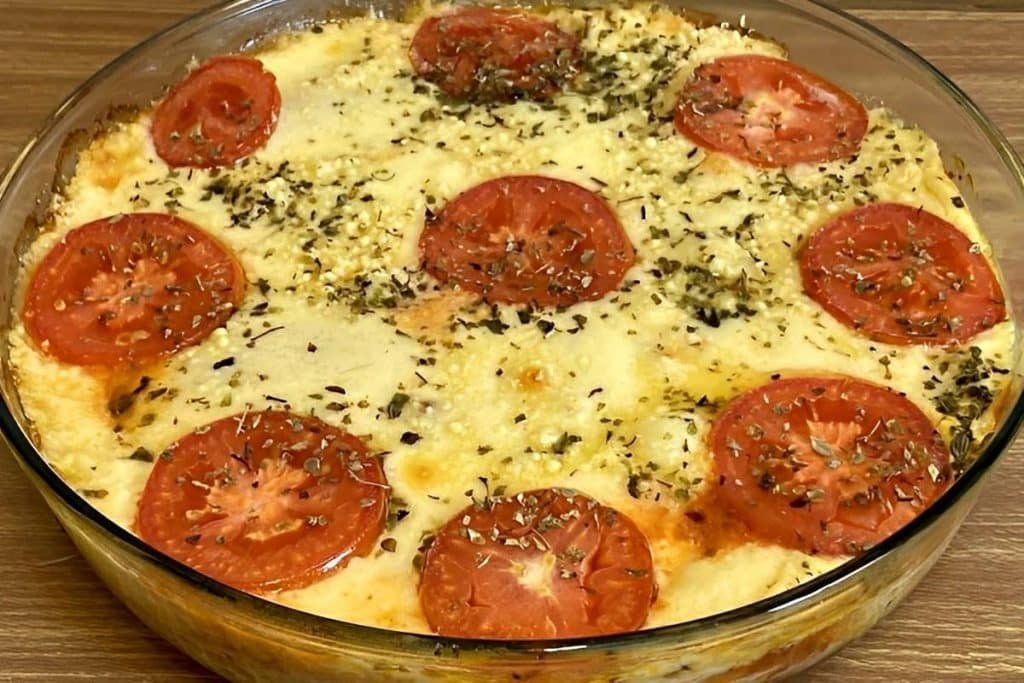 Batata gratinada com molho branco