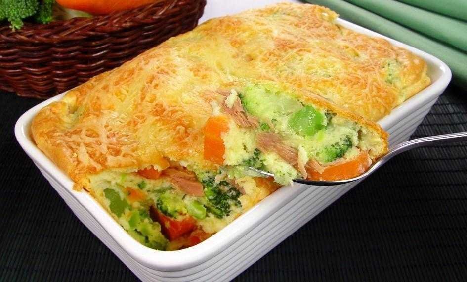Receita de Suflê de Legumes prático