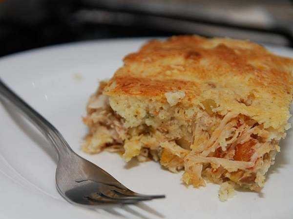 Torta de frango de liquidificador pratica
