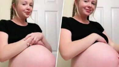 Vídeo mostra grávida ‘esvaziando a barriga’ e internautas ficam preocupados; especialista faz alerta