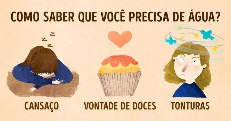 10 sinais de que seu corpo precisa imediatamente de mais água