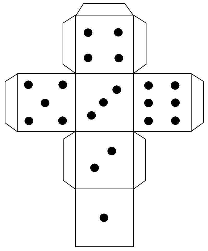 Molde para dado de papel