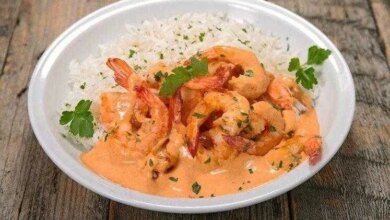Receita de Estrogonofe de Camarão