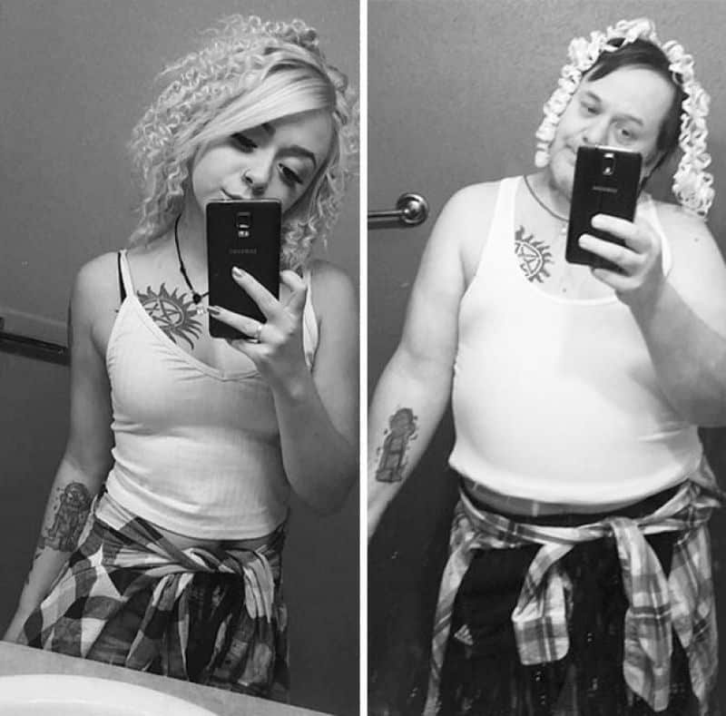 Pais recriam selfies da filha e fazem sucesso na net