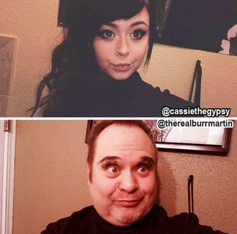 Pais recriam selfies da filha e fazem sucesso na net