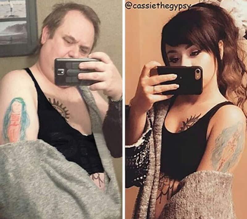 Pais recriam selfies da filha e fazem sucesso na net