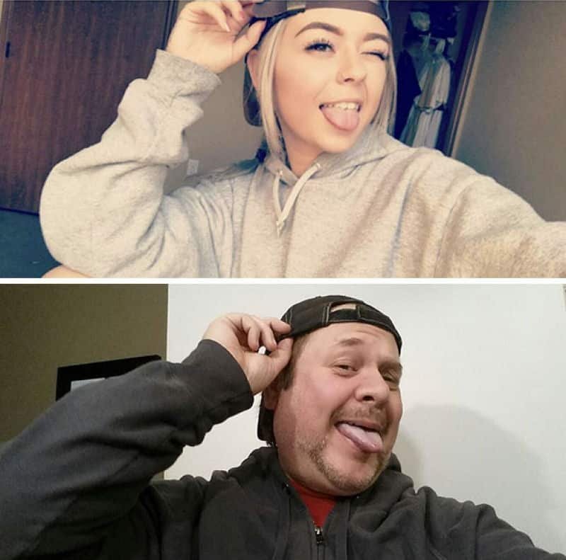 Pais recriam selfies da filha e fazem sucesso na net