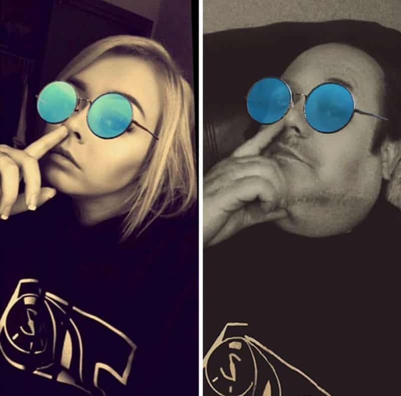 Pais recriam selfies da filha e fazem sucesso na net
