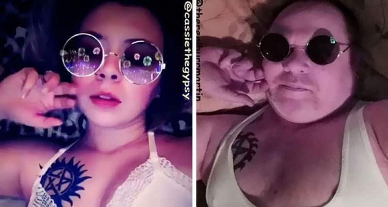 Pais recriam selfies da filha e fazem sucesso na net