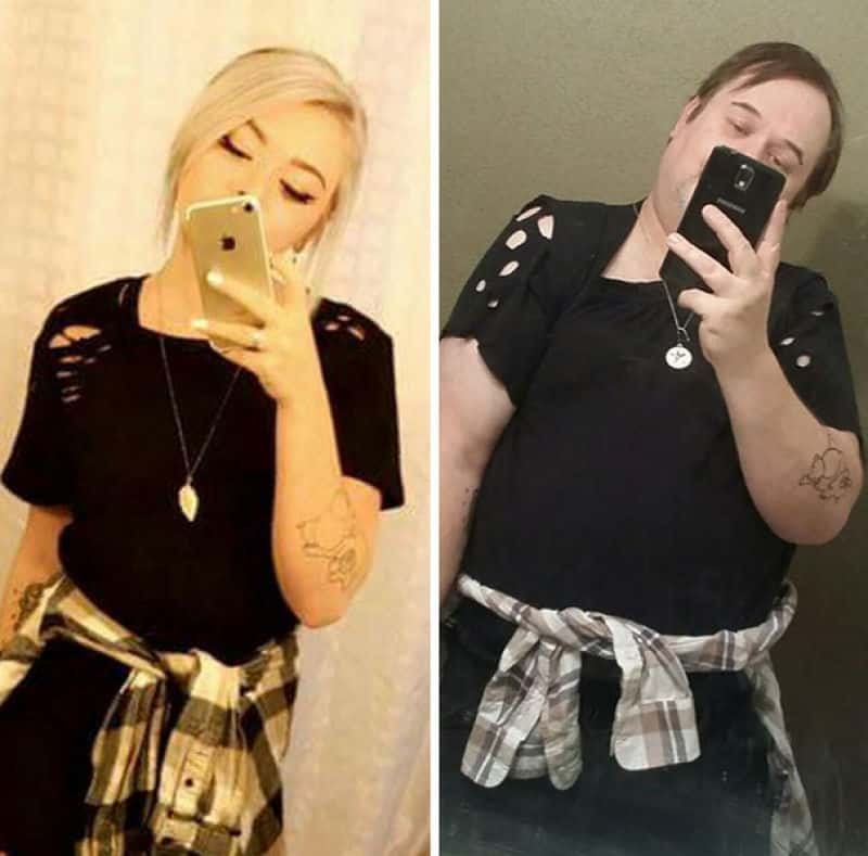 Pais recriam selfies da filha e fazem sucesso na net