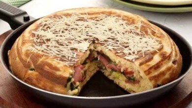 torta de liquidificador na frigideira