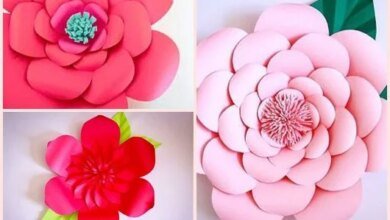 Como fazer flor de papel A4