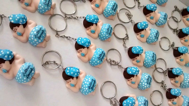 chaveiro bicuit para lembrança de chá de bebe chaveiro bicuit para lembrança de chá de bebe