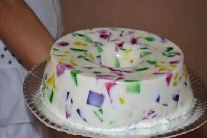 Gelatina Mosaico com Leite de Coco 2