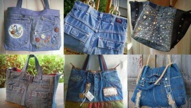 Como transformar um  jeans usado em bolsa