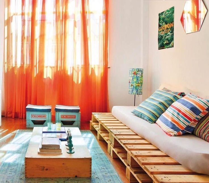 decoração simples com sofá de pallet para sala foto pinterest 1