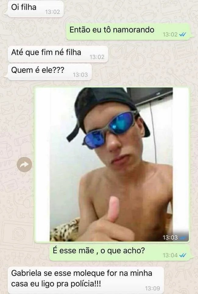 Garota conta pra mãe que está namorando e manda foto dele, mas o desfecho foi ruim