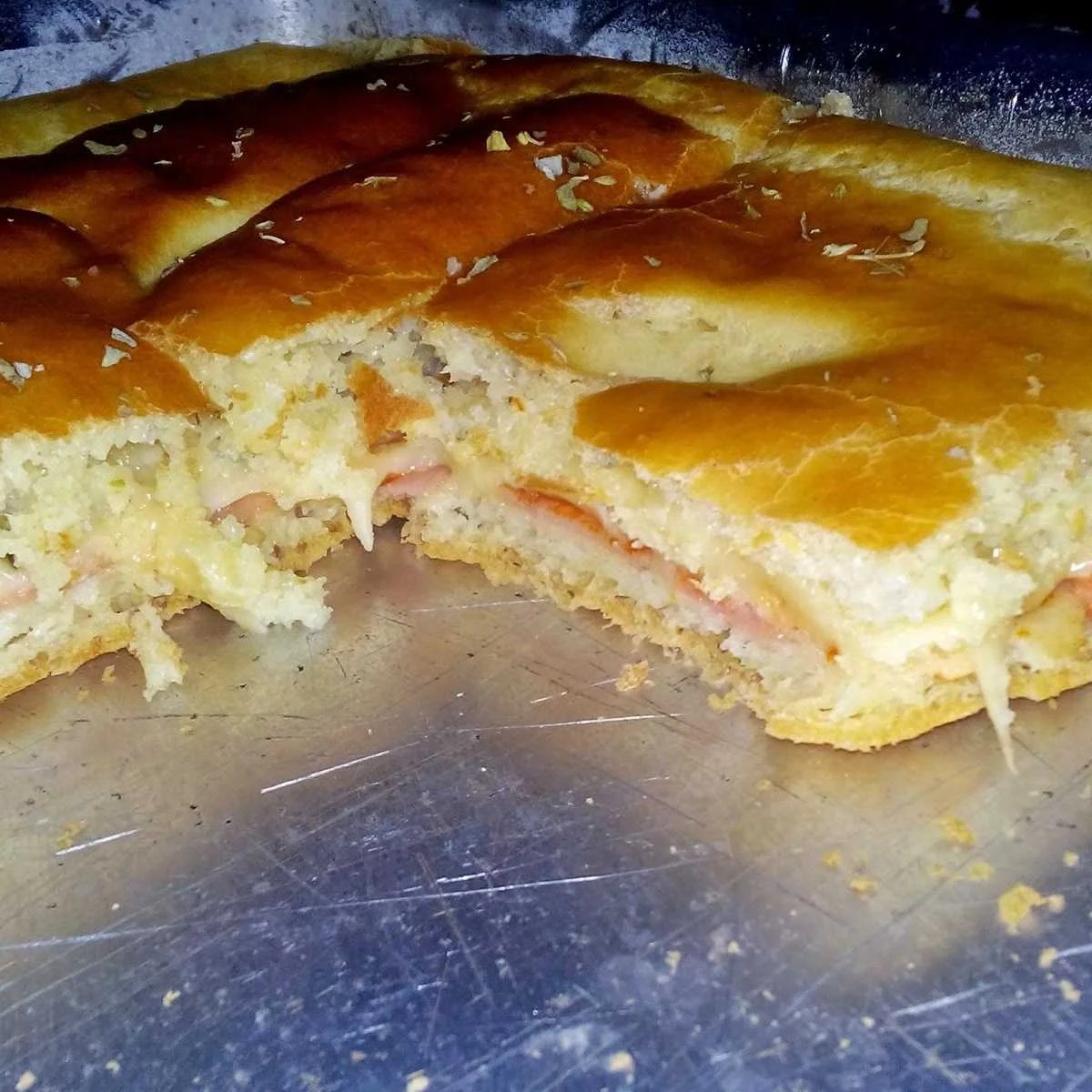 Pão de Assadeira Recheado