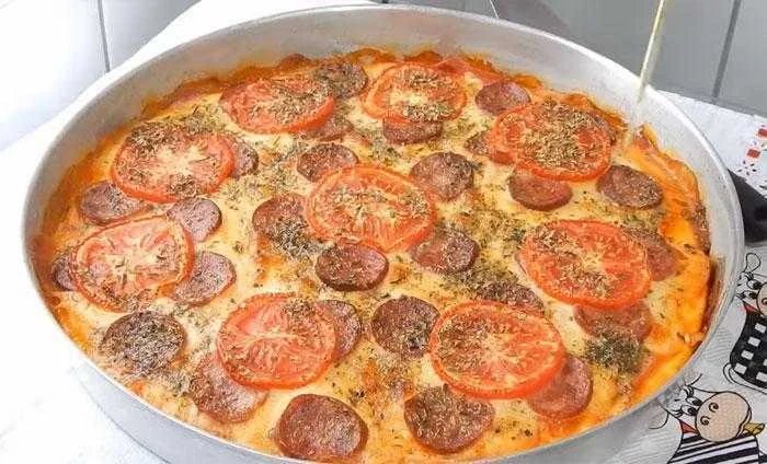 Pizza caseira de liquidificador maravilhosa e pratica