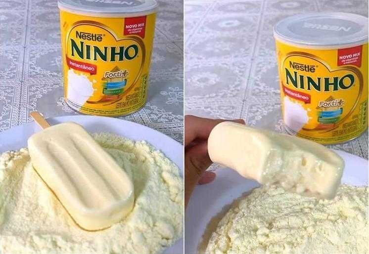 Receita de Picolé de Leite em Pó