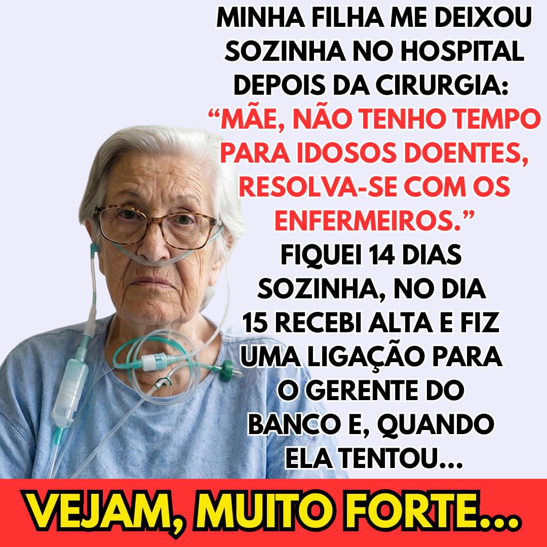 Minha filha me deixou sozinha no hospital dizendo que estava sem tempo… mas o que aconteceu depois mudou tudo